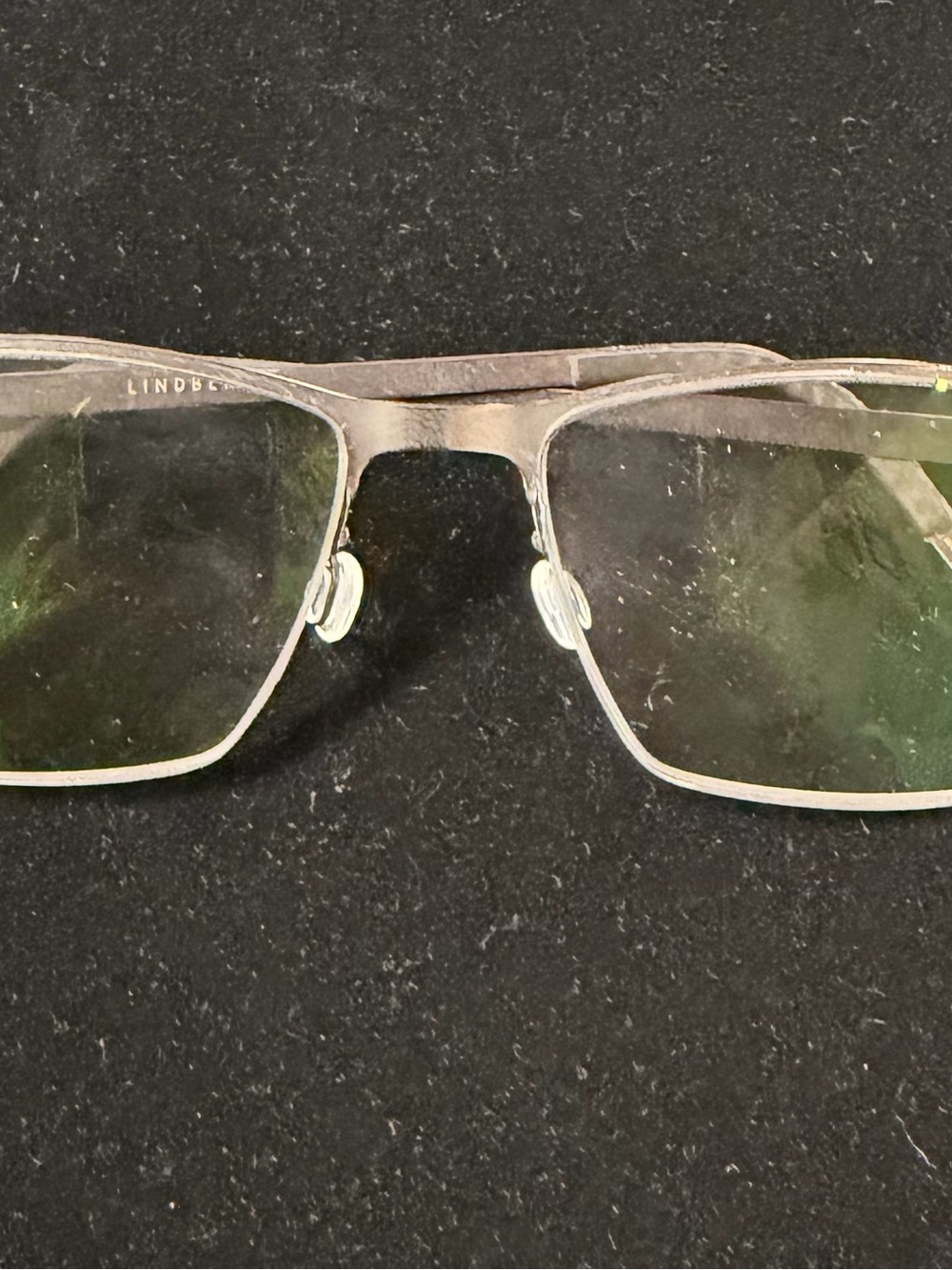 Lindberg Men’s Rectangular Metal Frame Glasses in Silver